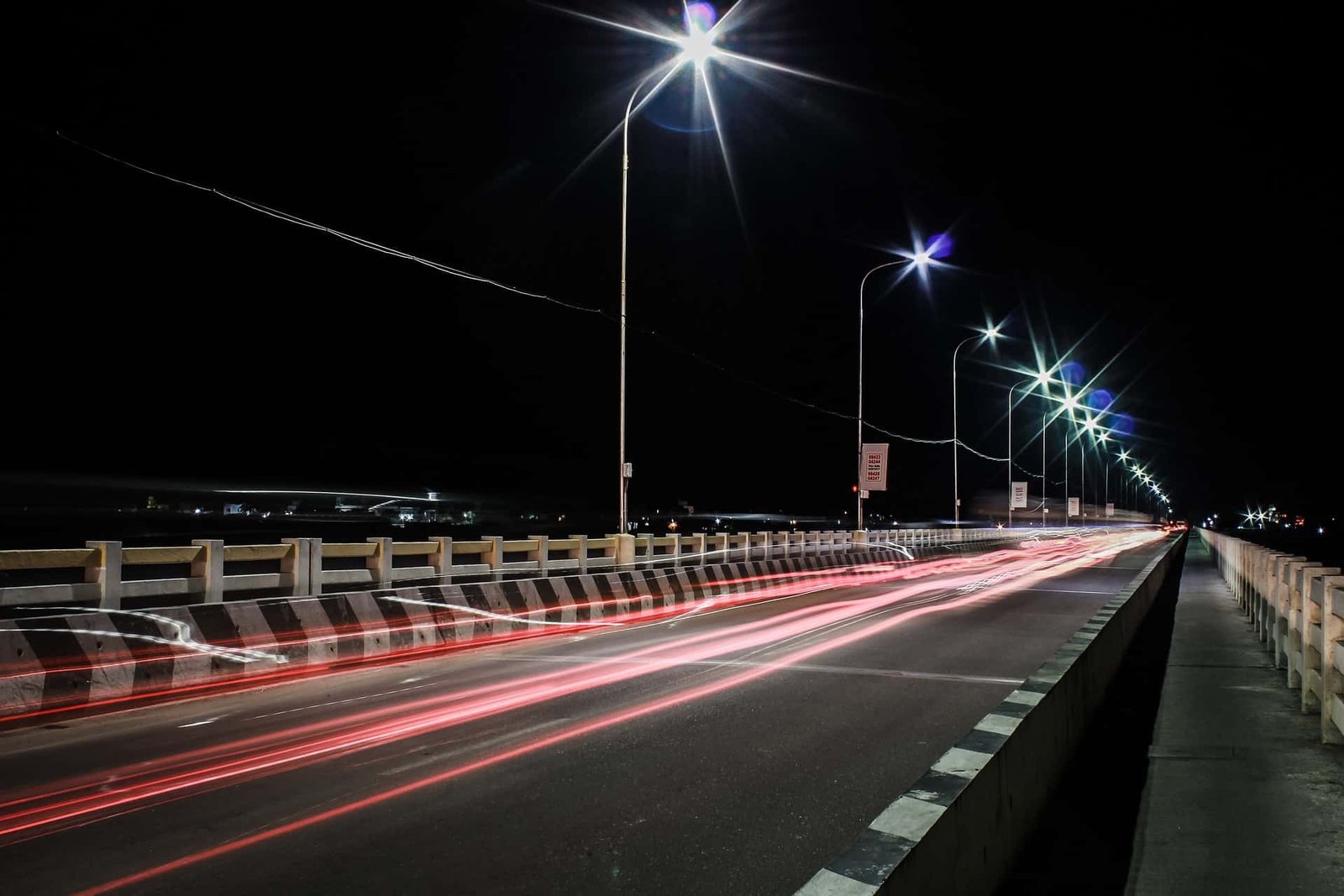 Road at night.